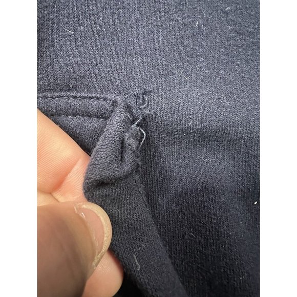 Dallas Cowboys Jacket Mens LG Blue Sherpa Lined Spell Out Logo NFL Hoodie - Picture 4 of 6